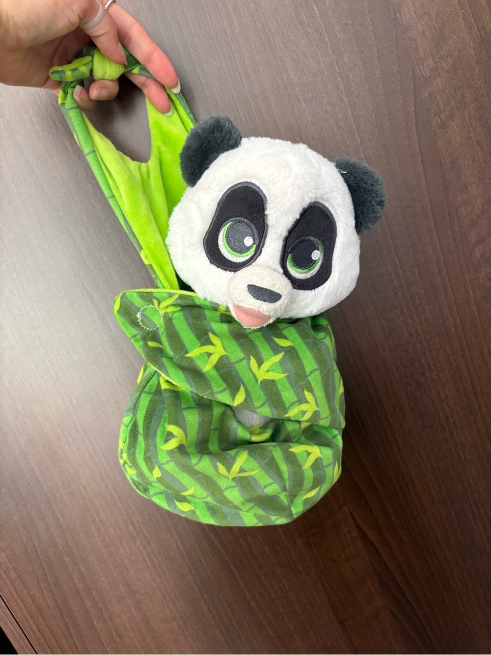 Disney Babies Panda Bear Plush Swaddle Blanket Animal Kingdom Bamboo Design 12"